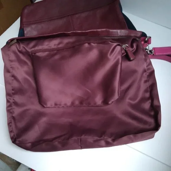 Coach Park Quilted Colorblock Crossbody Satchel Practical Vibrant Statement Bag - Picture 10 of 15